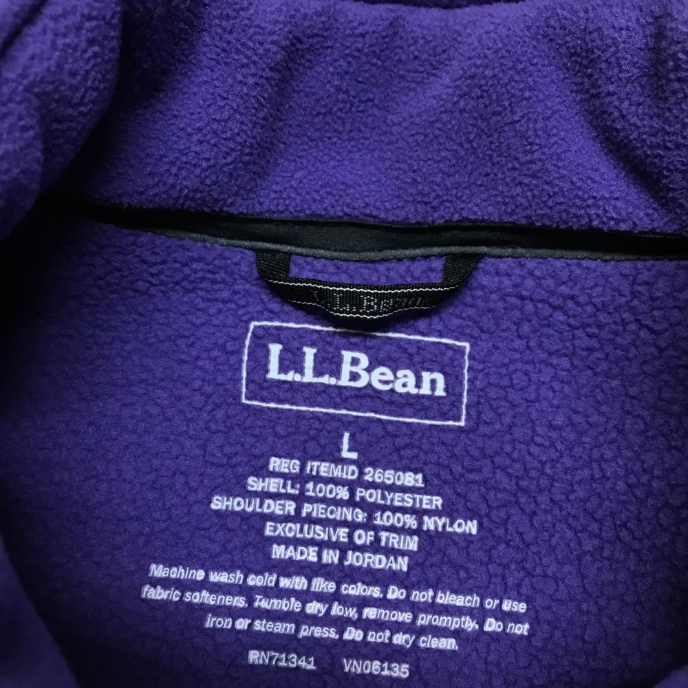 L.L. Bean Vest Womens Size L Purple Fleece Full Zip Cozy Cabincore Polartec Hike - Picture 3 of 11